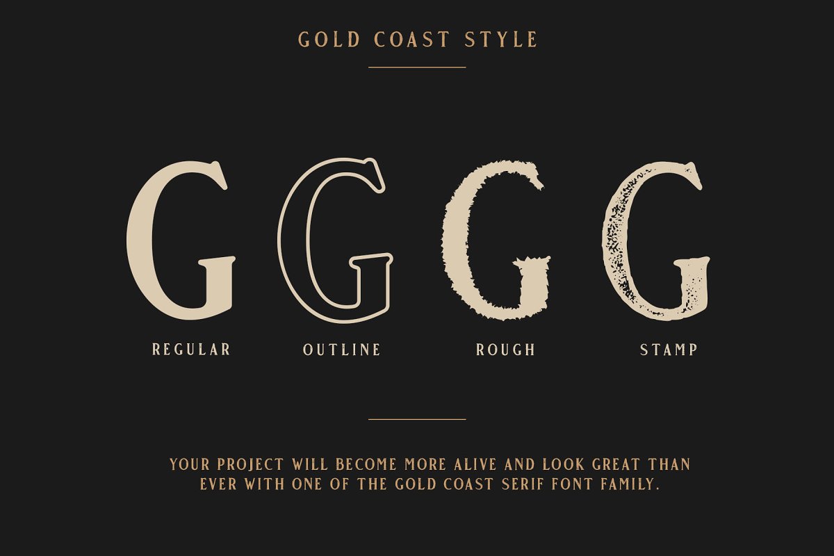 Пример шрифта Gold Coast Regular